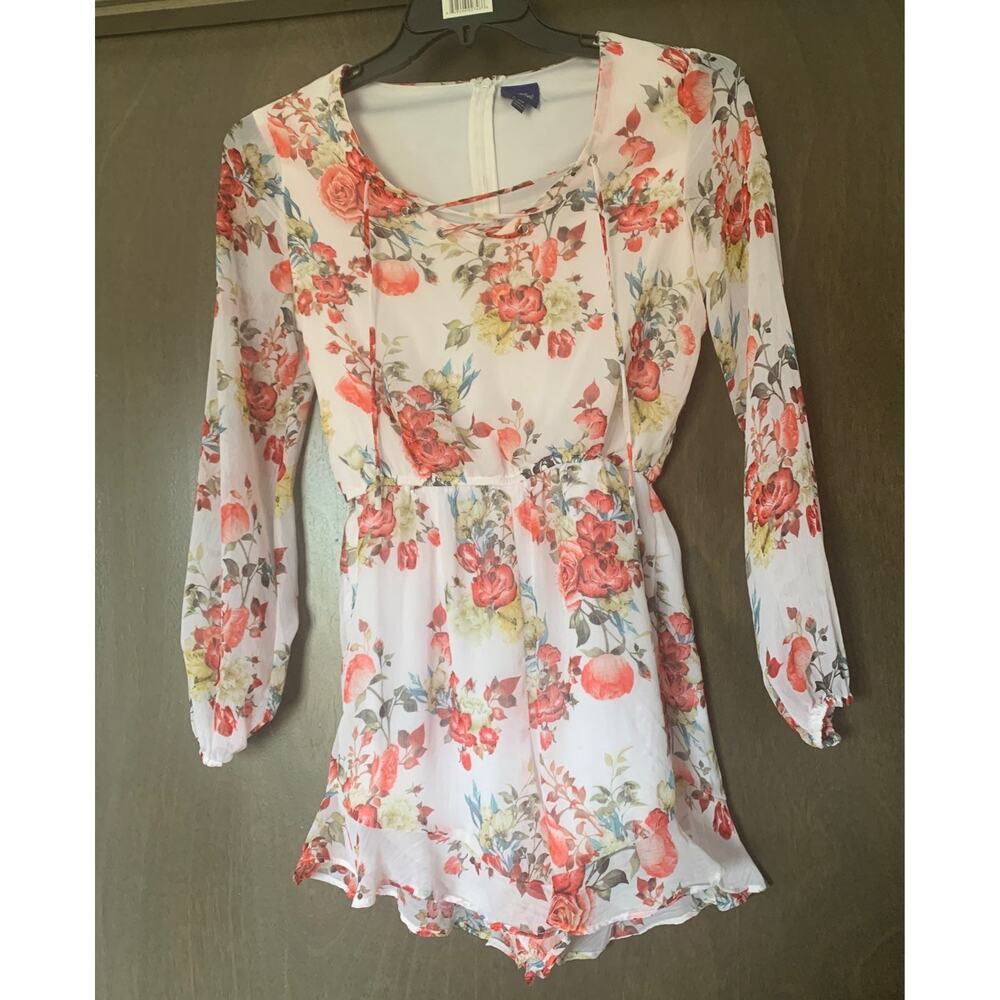 Disney beauty and the beast floral romper women size xs